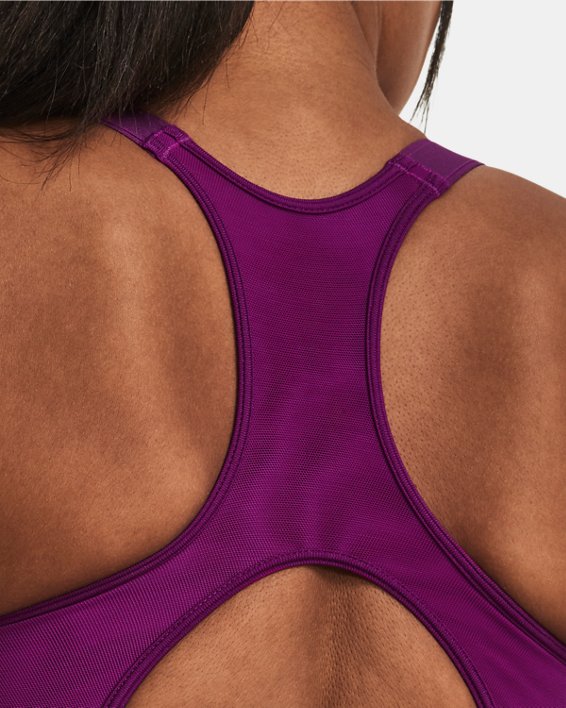 Women's HeatGear® Armour High Sports Bra, Purple, pdpMainDesktop image number 8